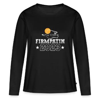 Firmpatin 2023 Firmung - Frauen Premium Bio Langarmshirt - Schwarz - Vorne - Julia (174cm)