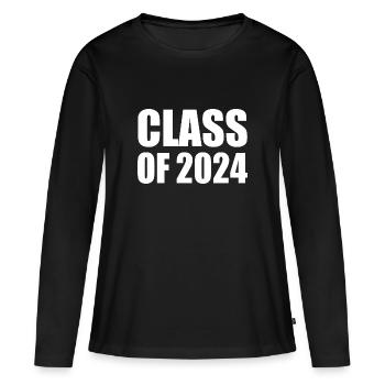 Class of 2024 - Women's Premium Organic Long Sleeve Shirt - black - Front - Julia (174cm)