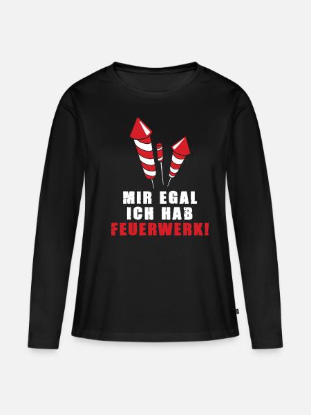 Pyro hat Silvester Feuerwerk Pyrotechnik Silvester - Frauen Premium Bio Langarmshirt - Schwarz