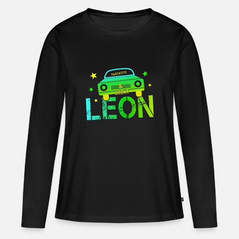 Leon Geburtstag Leon - Frauen Premium Bio Langarmshirt - Schwarz