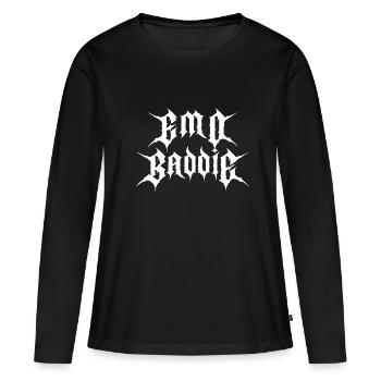 Méchant gothique ! Gothique Fille Gothique Esthétique - T-shirt manches longues Premium bio Femme - noir - Devant - Julia (174cm)