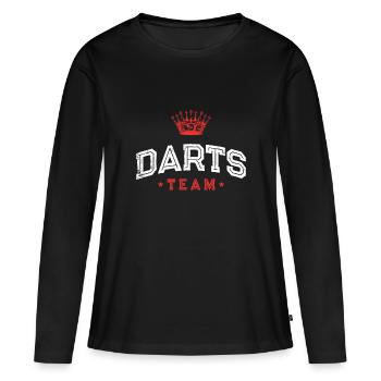 Sport d’équipe de fléchettes - T-shirt manches longues Premium bio Femme - noir - Devant - Julia (174cm)