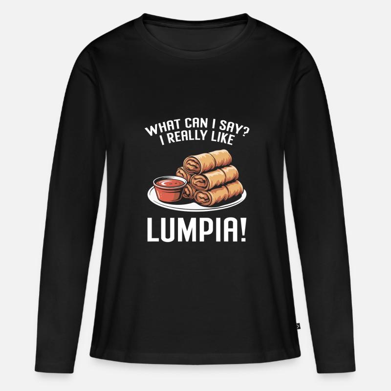 Spring rolls - Women's Premium Organic Long Sleeve Shirt - black