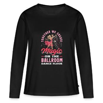 Danse de salon Partenaires de danse Danseurs - T-shirt manches longues Premium bio Femme - noir - Devant - Julia (174cm)