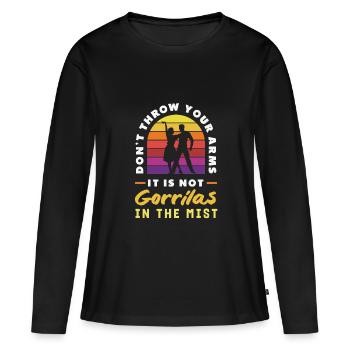 Tango et salsa - Parfait pour les fans de danse de salon - T-shirt manches longues Premium bio Femme - noir - Devant - Julia (174cm)