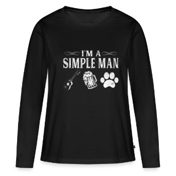 Guitar Player Dans A Simple Man Guitars Beer Dogs - T-shirt manches longues Premium bio Femme - noir - Devant - Julia (174cm)