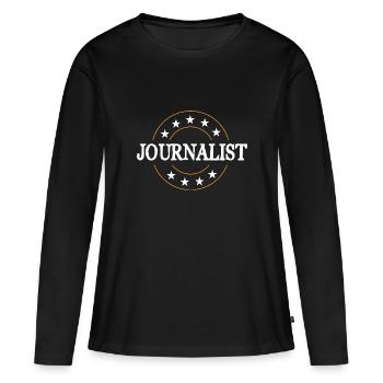 Journalist Beruf - Frauen Premium Bio Langarmshirt - Schwarz - Vorne - Julia (174cm)