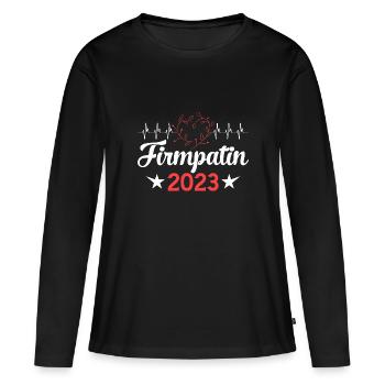 Firmpatin 2023 Herzschlag Firmung - Frauen Premium Bio Langarmshirt - Schwarz - Vorne - Julia (174cm)