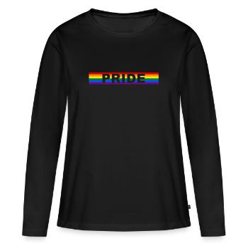 LGBT PRIDE - T-shirt manches longues Premium bio Femme - noir - Devant - Julia (174cm)