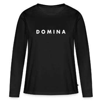 Domina - T-shirt manches longues Premium bio Femme - noir - Devant - Julia (174cm)