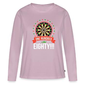 180 Ohne Hundred And Eighty | Dart Geschenke Darts - Frauen Premium Bio Langarmshirt - Altrosa - Vorne - Julia (174cm)
