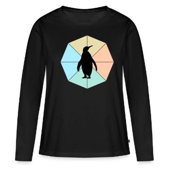 manchot - T-shirt manches longues Premium bio Femme - noir - Devant - Julia (174cm)
