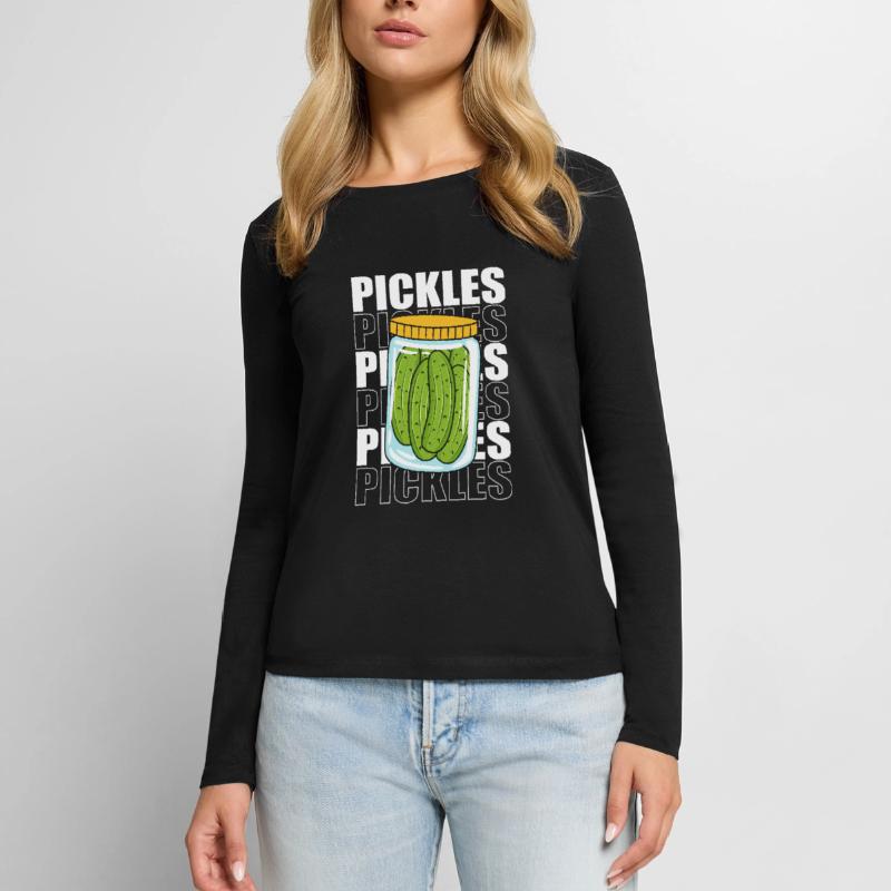 Concombre Cornichon de concombre T-shirt manches longues Premium bio Femme