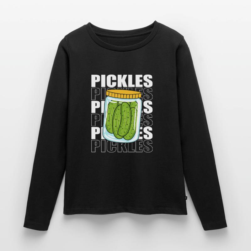 Concombre Cornichon de concombre T-shirt manches longues Premium bio Femme