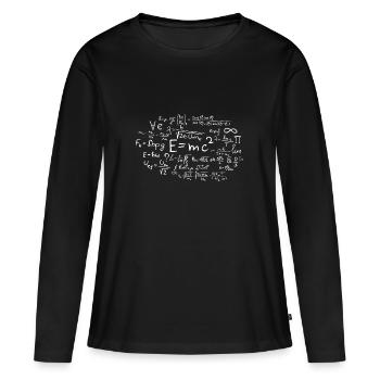 Formules de maths - T-shirt manches longues Premium bio Femme - noir - Devant - Julia (174cm)