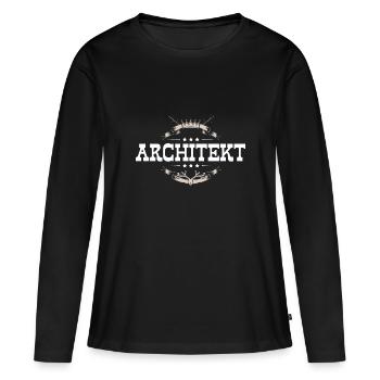 Architekt Beruf - Frauen Premium Bio Langarmshirt - Schwarz - Vorne - Julia (174cm)