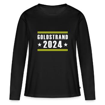 Sables d’or 2024 - T-shirt manches longues Premium bio Femme - noir - Devant - Julia (174cm)