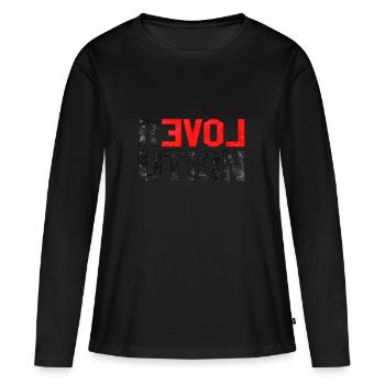 Révolution - T-shirt manches longues Premium bio Femme - noir - Devant - Julia (174cm)