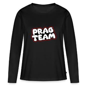 L’équipe de Prague - T-shirt manches longues Premium bio Femme - noir - Devant - Julia (174cm)