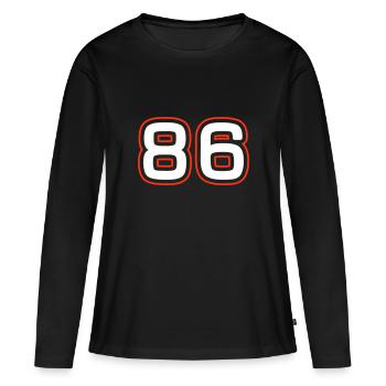 86 number symbol - Women's Premium Organic Long Sleeve Shirt - black - Front - Julia (174cm)