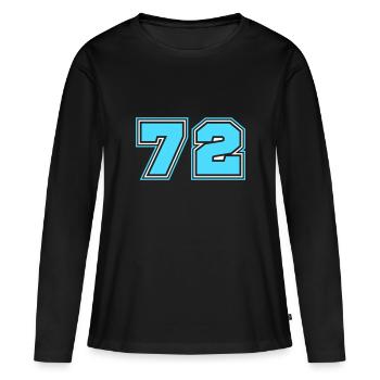 72 Numéro de numéro - T-shirt manches longues Premium bio Femme - noir - Devant - Julia (174cm)