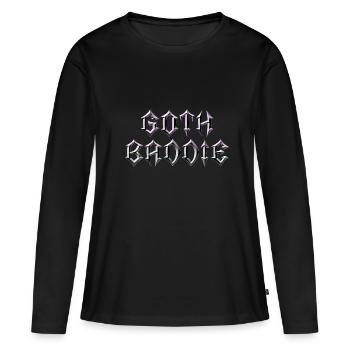 Goth Baddie! Goth Girl Gothic Aesthetic - Frauen Premium Bio Langarmshirt - Schwarz - Vorne - Julia (174cm)