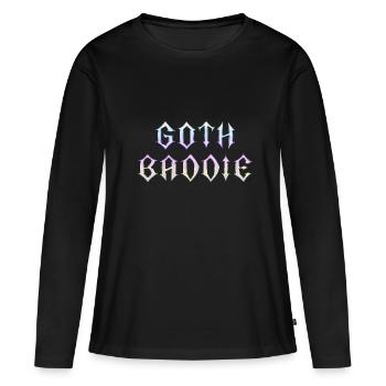 Méchant gothique ! Gothique Fille Gothique Esthétique - T-shirt manches longues Premium bio Femme - noir - Devant - Julia (174cm)