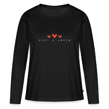 Opa der Liebe - Frauen Premium Bio Langarmshirt - Schwarz - Vorne - Julia (174cm)