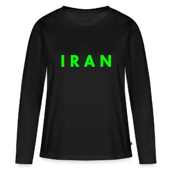Iran - T-shirt manches longues Premium bio Femme - noir - Devant - Julia (174cm)