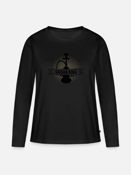 Shisha King - Pipe - Women's Premium Organic Long Sleeve Shirt - black