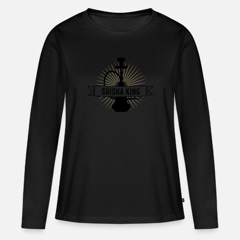Shisha King - Pfeife - Frauen Premium Bio Langarmshirt - Schwarz