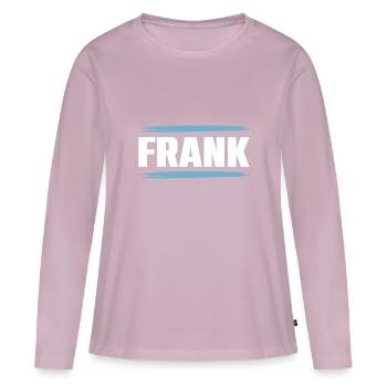 Franc - T-shirt manches longues Premium bio Femme - rose poudré - Devant - Julia (174cm)