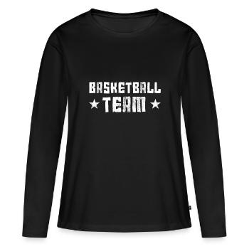 Équipe de basket-ball - T-shirt manches longues Premium bio Femme - noir - Devant - Julia (174cm)