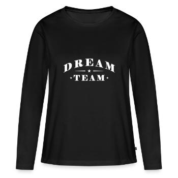 Équipe de rêve - T-shirt manches longues Premium bio Femme - noir - Devant - Julia (174cm)