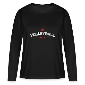 Équipe de volley-ball - T-shirt manches longues Premium bio Femme - noir - Devant - Julia (174cm)