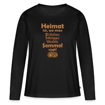 Accueil Semmel Allemagne Du Sud Dire La Fierté - T-shirt manches longues Premium bio Femme - noir - Devant - Julia (174cm)