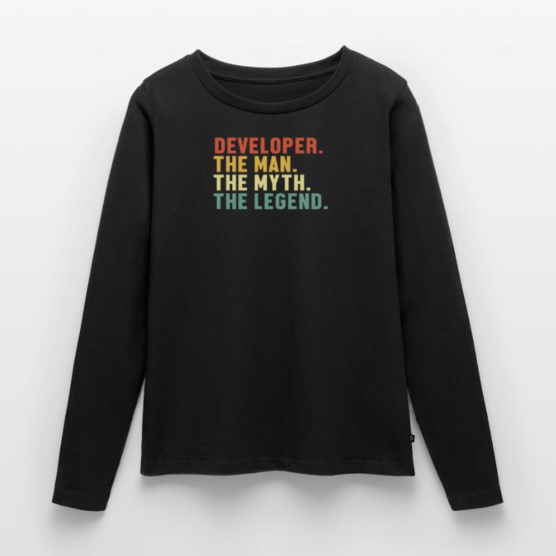 Developer Man Myth Legend Quality Engineer Devops Women's Premium Organic Long Sleeve Shirt