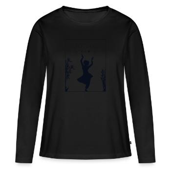 Danse Du Ventre Danseuse Du Ventre Hanzi Chinoise - T-shirt manches longues Premium bio Femme - noir - Devant - Julia (174cm)