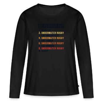 Underwater Rugby Perfect Day Wassersport - Frauen Premium Bio Langarmshirt - Schwarz - Vorne - Julia (174cm)
