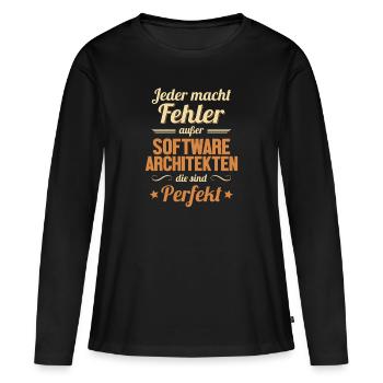 Software Architekten sind Perfekt Software - Frauen Premium Bio Langarmshirt - Schwarz - Vorne - Julia (174cm)