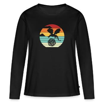 PnP RPG Jeu de rôle Tabletop Maître de jeu Pen - T-shirt manches longues Premium bio Femme - noir - Devant - Julia (174cm)