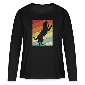 Vierbeiner Wauwau Rüde Hundebesitzer Hund - Frauen Premium Bio Langarmshirt - Schwarz - Vorne - Julia (174cm)