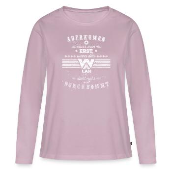 Teenager Alptraum - weiße Edition - Frauen Premium Bio Langarmshirt - Altrosa - Vorne - Julia (174cm)