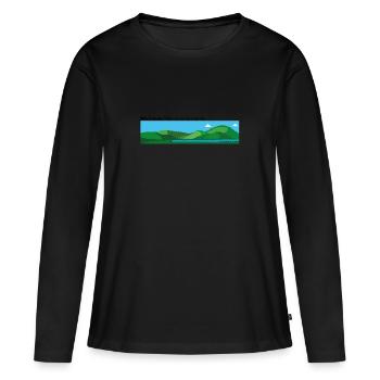 Ma Creuse Mon bout du monde - T-shirt manches longues Premium bio Femme - noir - Devant - Julia (174cm)