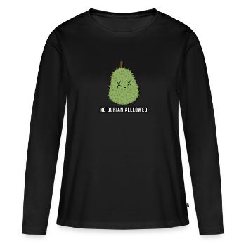 No Durian Allowed - Frauen Premium Bio Langarmshirt - Schwarz - Vorne - Julia (174cm)