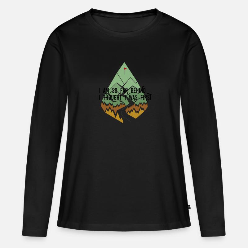 So Far Behind - Thought I Was First - Frauen Premium Bio Langarmshirt - Schwarz