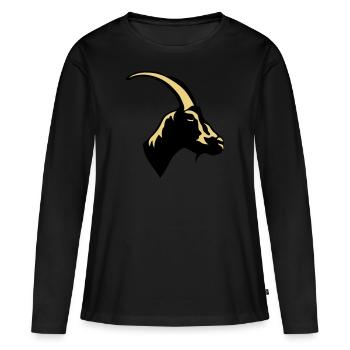 chevre animal domestique 1 - T-shirt manches longues Premium bio Femme - noir - Devant - Julia (174cm)