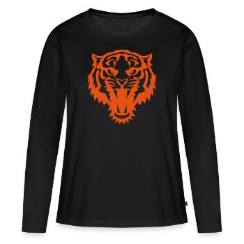 tigre animal savage 407 - T-shirt manches longues Premium bio Femme - noir - Devant - Julia (174cm)