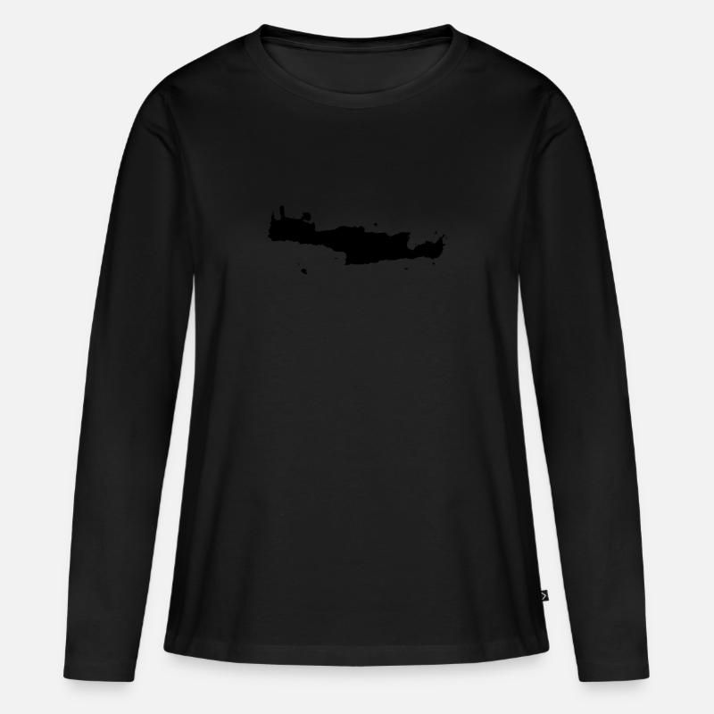 Crete Greece holiday beach emigrating sun - Women's Premium Organic Long Sleeve Shirt - black