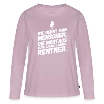 Rentner Lustige Sprüche Provokation - Frauen Premium Bio Langarmshirt - Altrosa - Vorne - Julia (174cm)